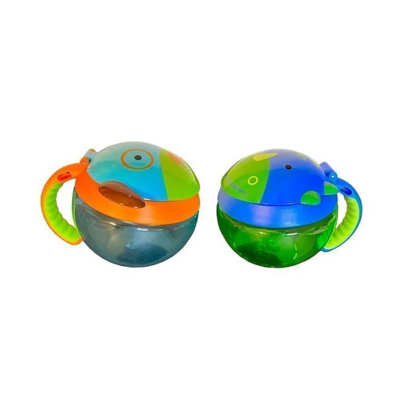 Set of 2 Skip Hop Snack Cup Dog & Dino Easy Carry Snack Cup - Picture 6 of 12
